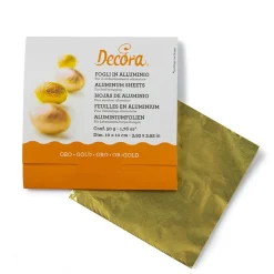 Aluminium Sheets Goud 10x10 cm 150 stuks