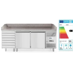 Arktic Pizzawerkbank met 2 deuren en 7 lades 280L