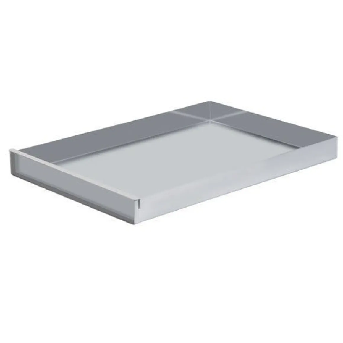 Bakplaat aluminium 3 randen (90º) - 58x40x5cm + Voorzetstuk