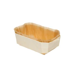 Bakvorm Hout Rechthoek 17,5x11x6cm + Bakpapier (per stuk)