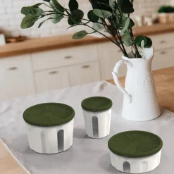 Biesse Bewaardoos Rond Luchtdicht Groen/Transparant 1L