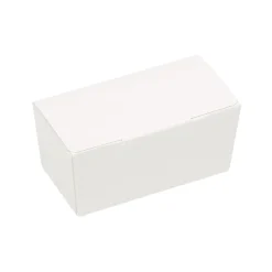 Bonbondoosje Wit Glans -2 bonbons- 3 stuks**