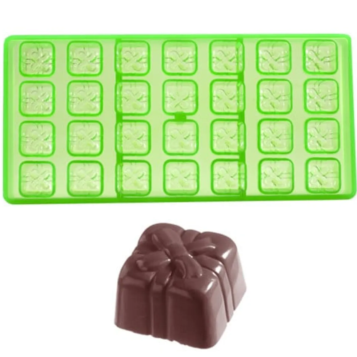 Bonbonvorm Chocolate World GL Cadeautje (28x) 25x24,5x16mm**
