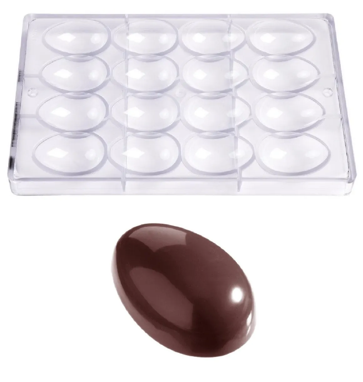 Bonbonvorm Chocolate World Glad Ei (16x) 55x38x19mm