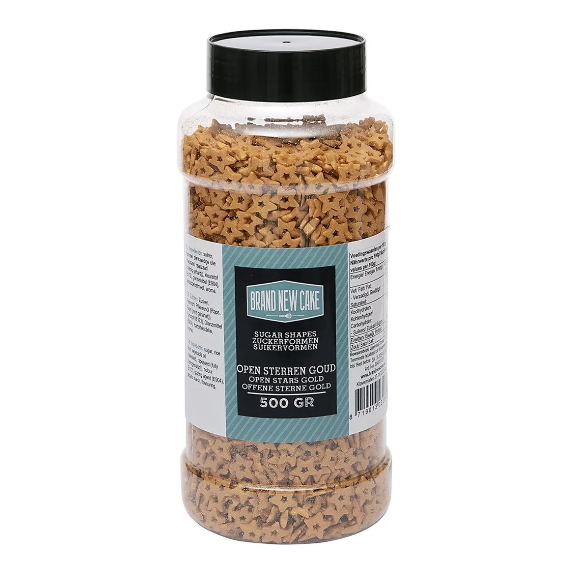 BrandNewCake Confetti Open Sterren Goud 500gr.