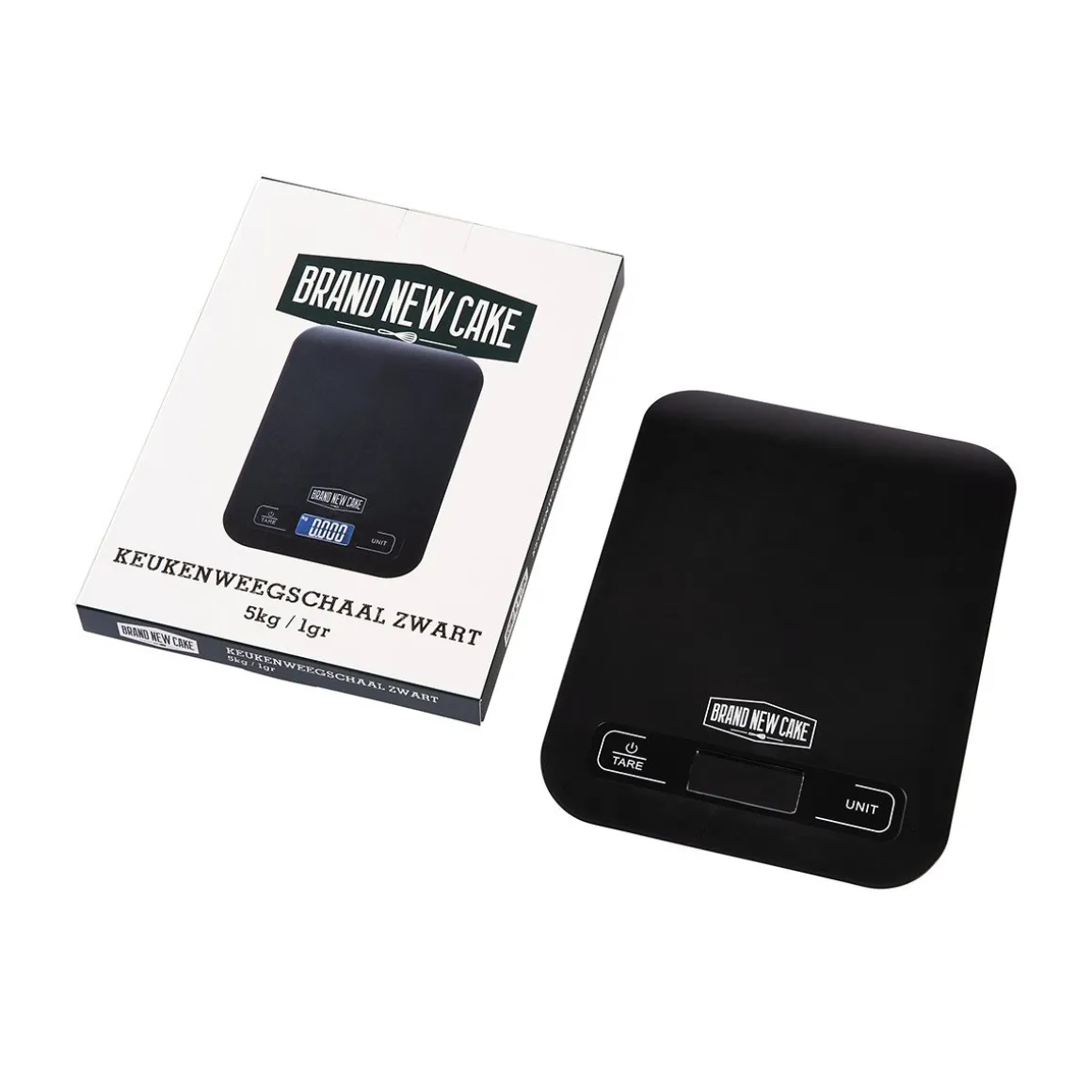 BrandNewCake Keukenweegschaal Zwart 5kg / 1gr