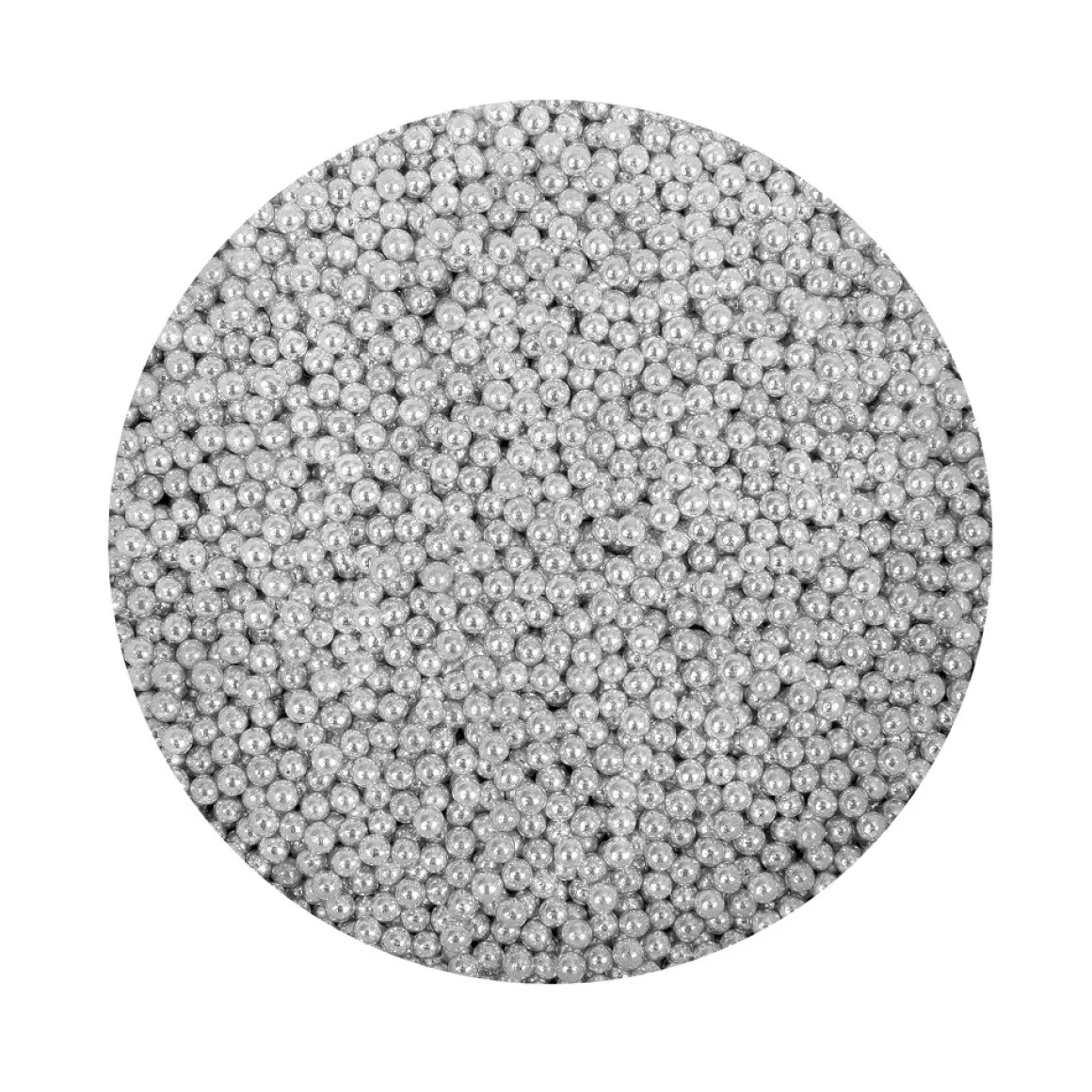 BrandNewCake Suikerparels Metallic Zilver 4mm 750gr.
