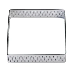 BrandNewCake Taartring RVS Vierkant Geperforeerd 8x2cm**