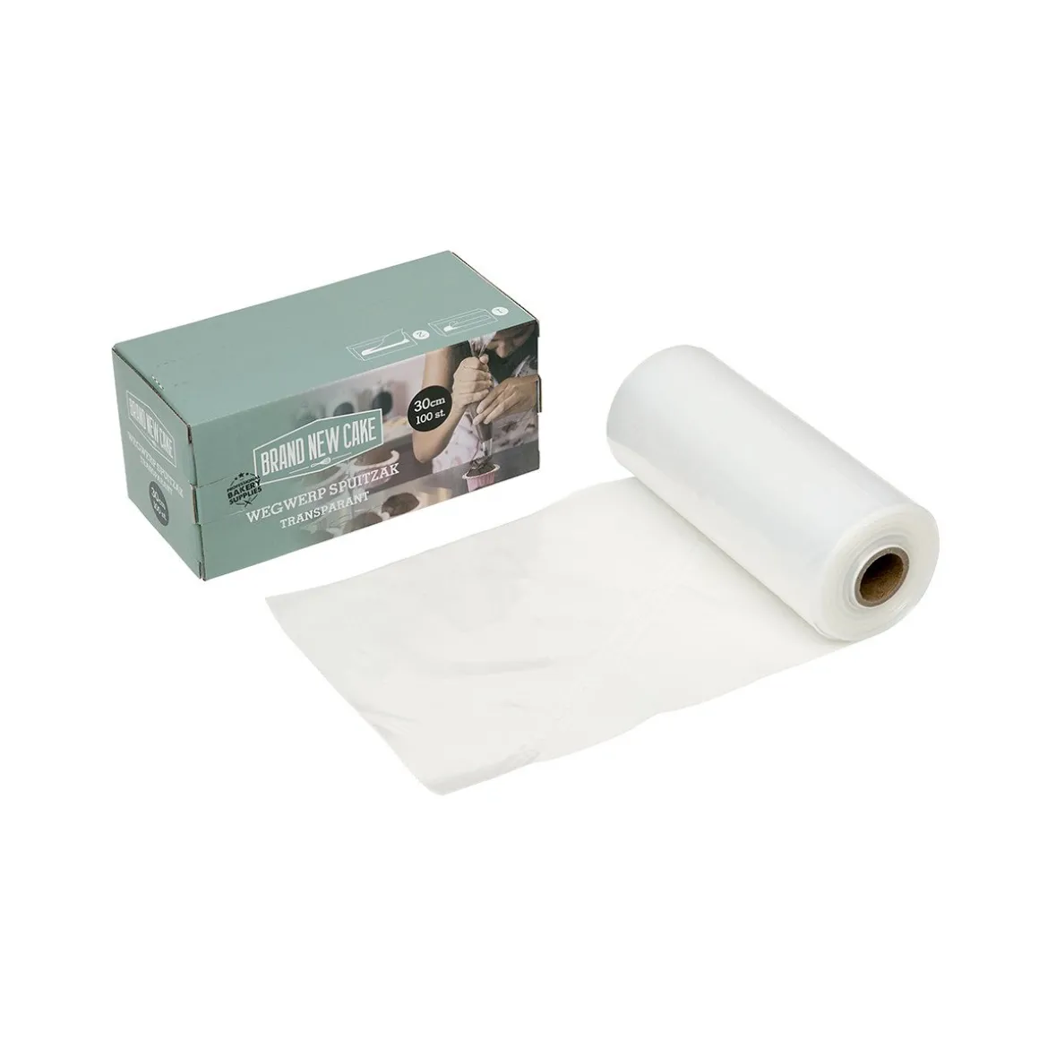 BrandNewCake Wegwerp Spuitzak 30cm Transparant 100 stuks