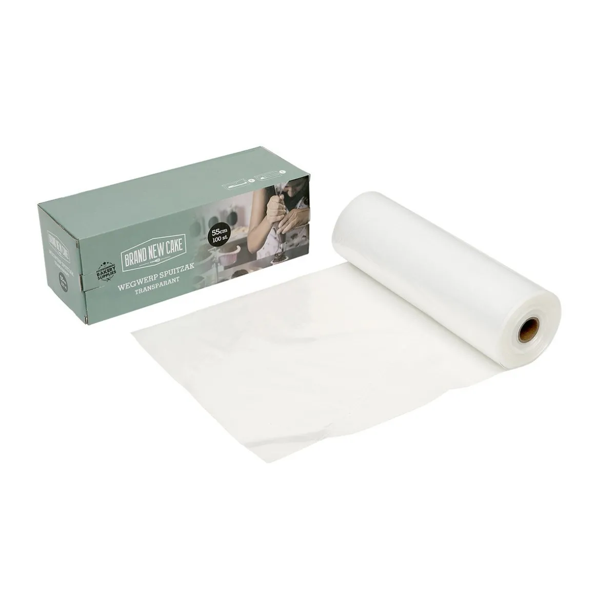 BrandNewCake Wegwerp Spuitzak 55cm Transparant 100 stuks