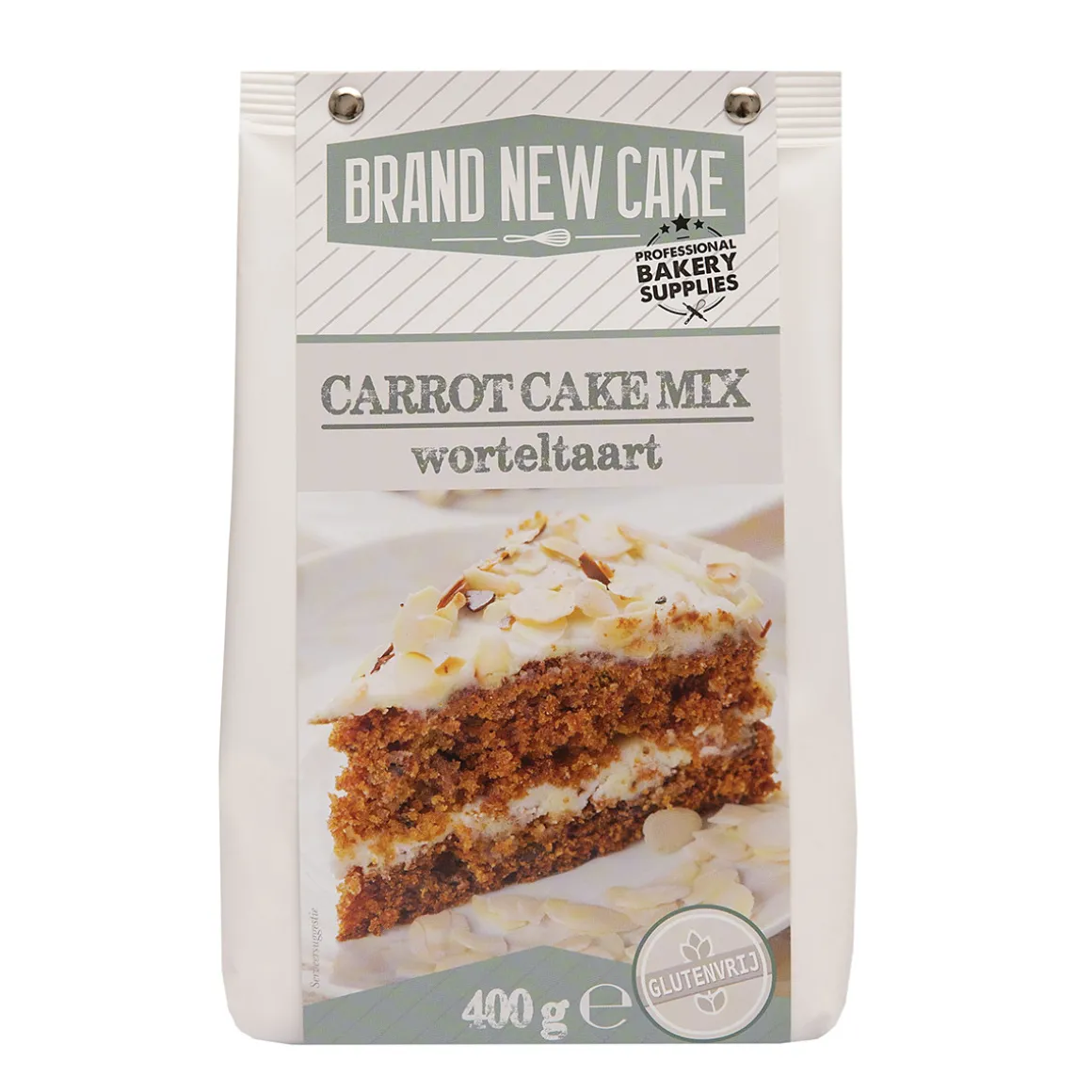 BrandNewCake Worteltaart/Carrot Cake-mix 400g. Glutenvrij