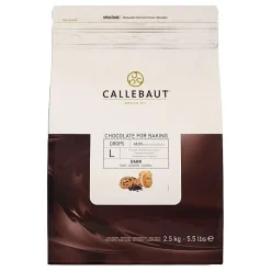 Callebaut Bakvaste Chocolade Druppels L Puur 2,5 kg.