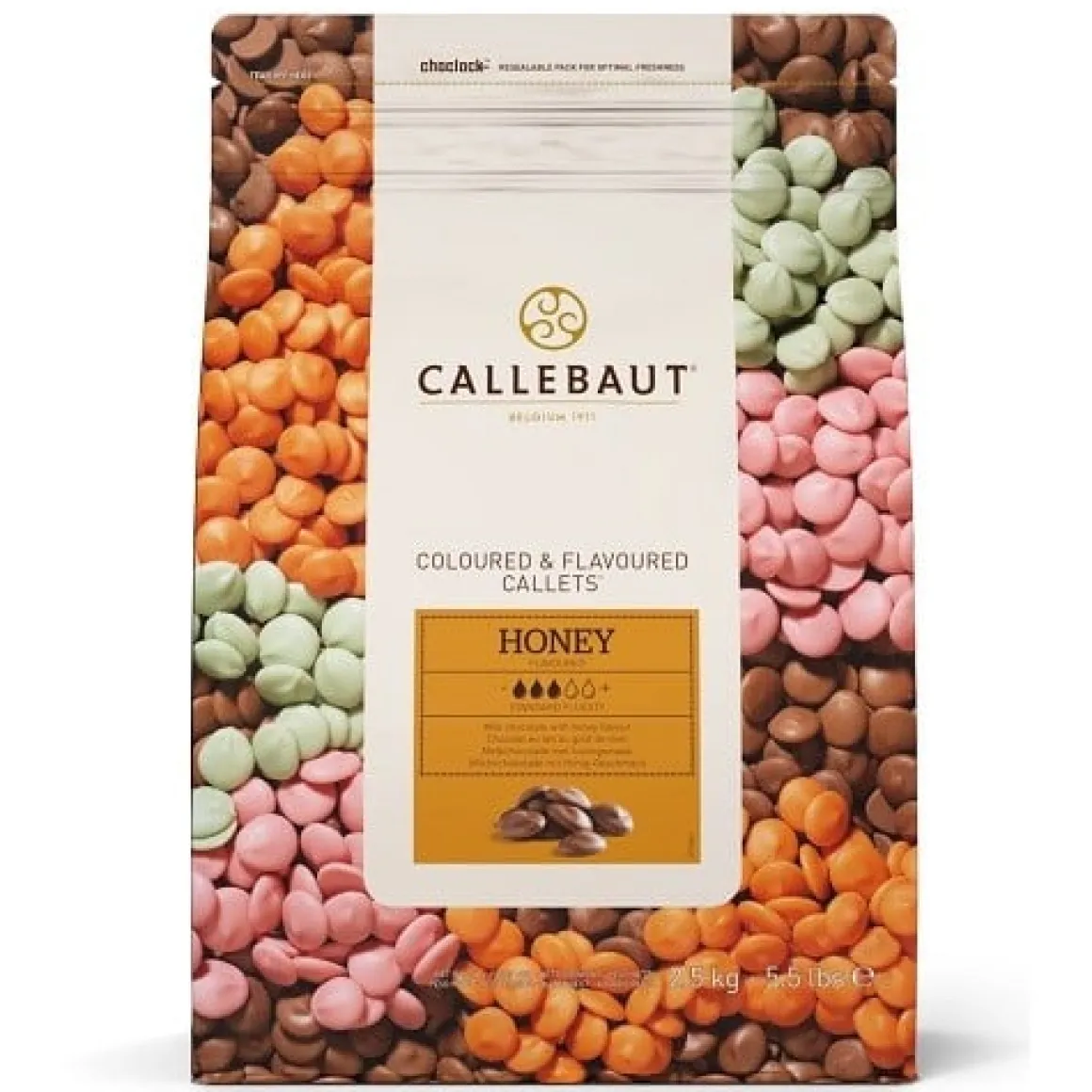 Callebaut Chocolade Callets Honing 2,5 kg**