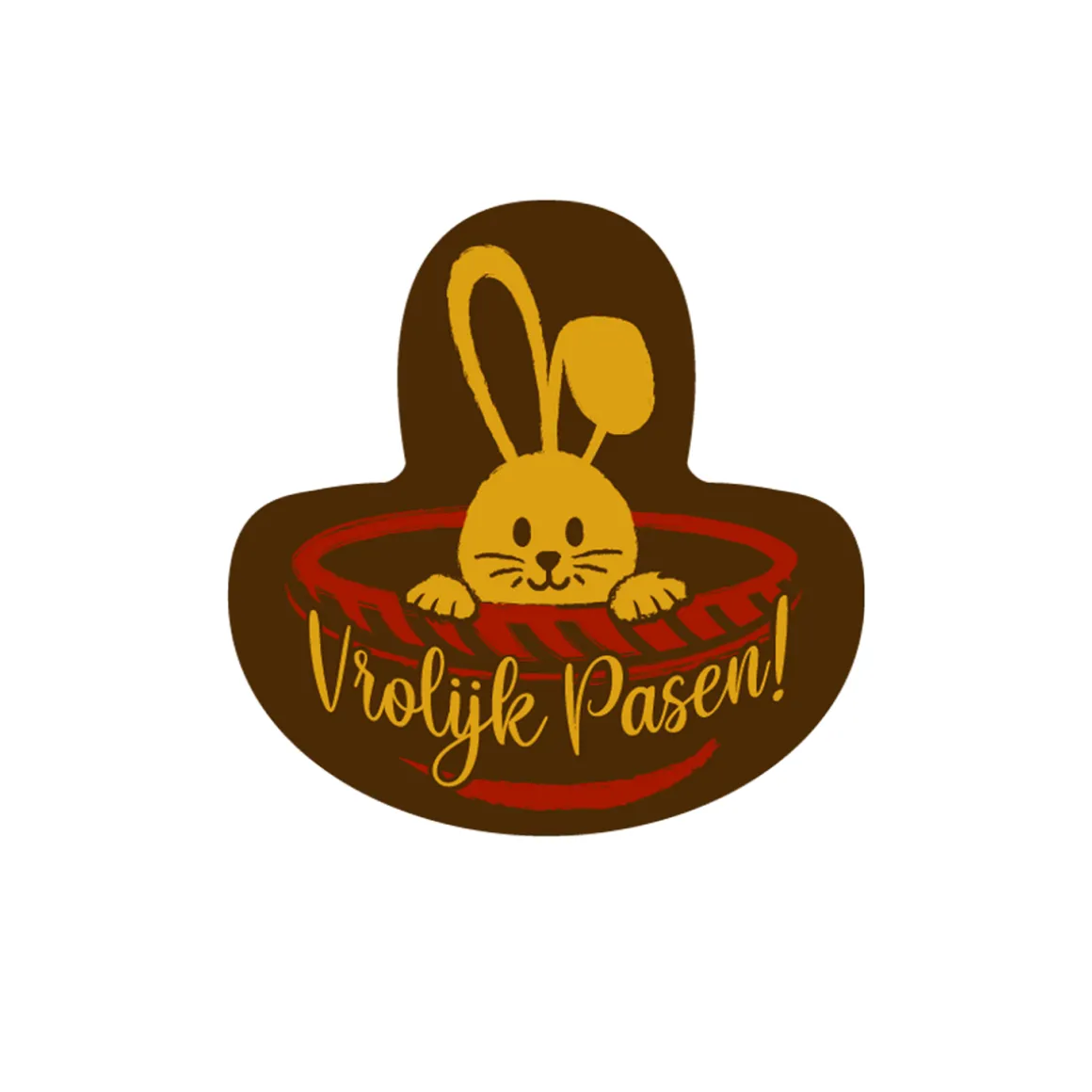 Callebaut Chocoladedecoratie Vrolijk Pasen Haasje 184st.