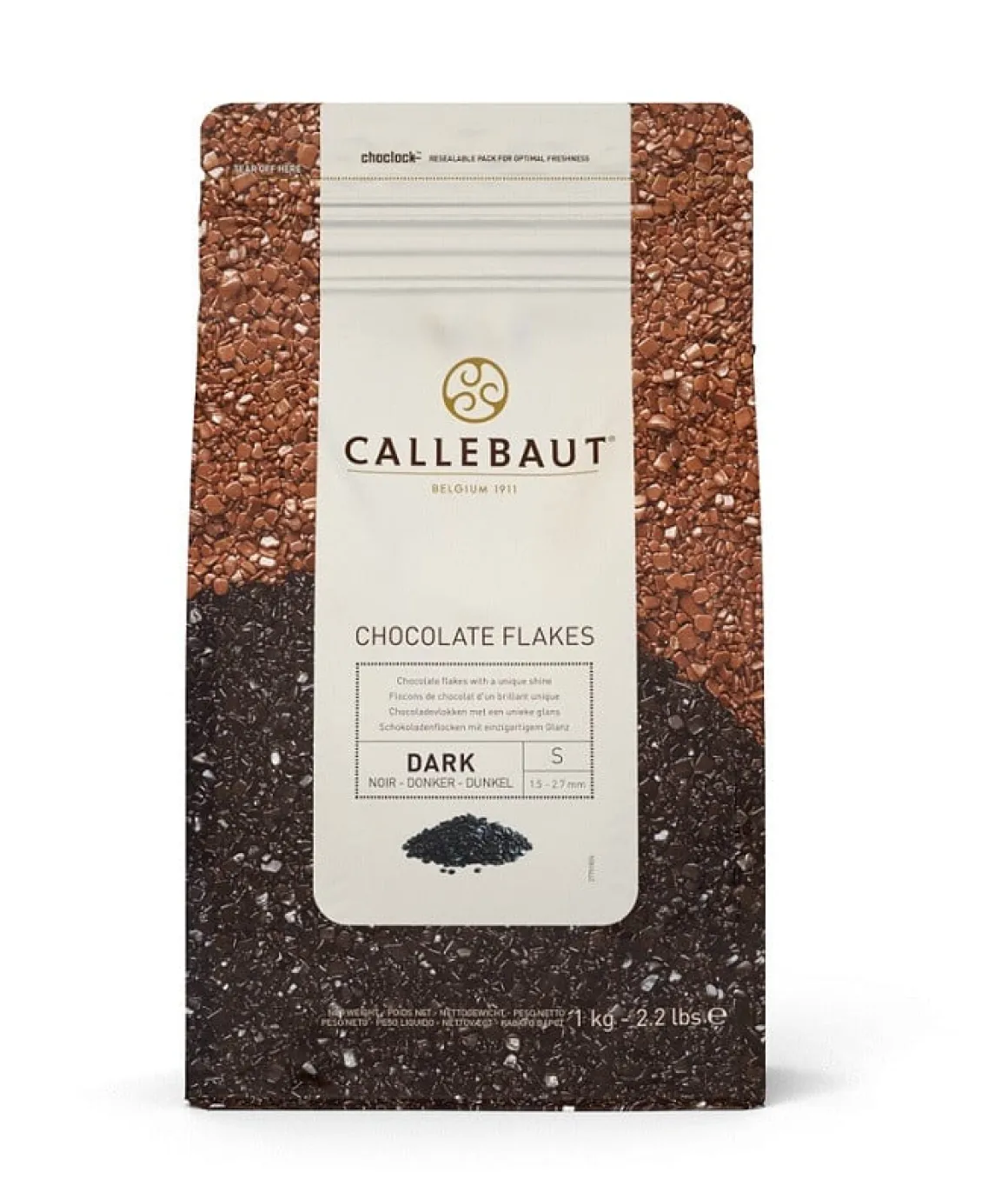 Callebaut Chocoladevlokken klein Puur 1kg