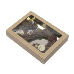 Chocoladeletterdoos GK7 Kraft / Goud 26st