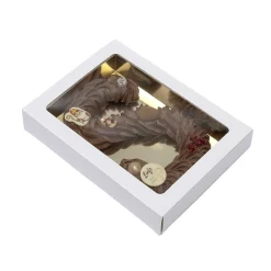 Chocoladeletterdoos GK7 Wit / Goud 3st