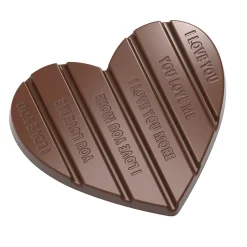 Chocolademal Chocolate World Tablet Hart (2x) 125x110x10mm