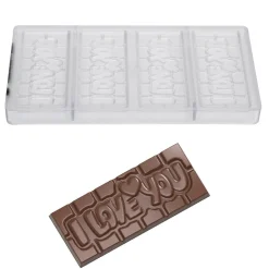 Chocolademal Chocolate World Tablet I Love You (4x) 118x50mm