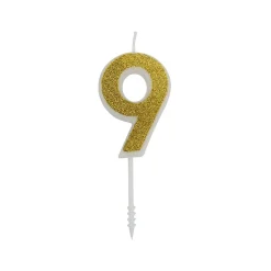 Cijferkaars Goud Glitter #9
