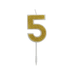 Cijferkaars Goud Glitter #5