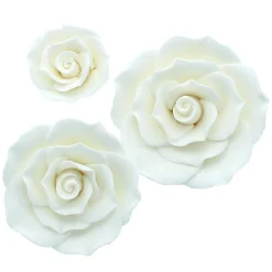 Culpitt Gumpaste Witte Rozen Assortiment 3st