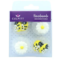 Culpitt Suikerdecoratie Bijen & Madeliefjes 25mm 12st.