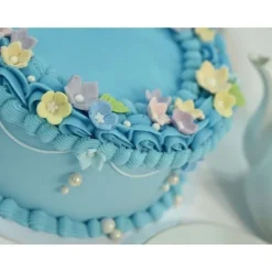 Culpitt Suikerdecoratie Bloemen en Bladeren Lila 16st.