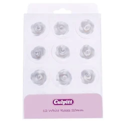 Culpitt Suikerdecoratie Rozen Wit 12st.