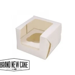 Cupcake Doosje 1 Wit (incl. tray met venster) 25st.