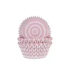 Cupcake Vormpjes HoM Chevron Roze 50x33mm. 50st.**