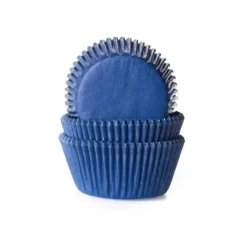 Cupcake Vormpjes HoM Donker Blauw 50x33mm. 500st.**