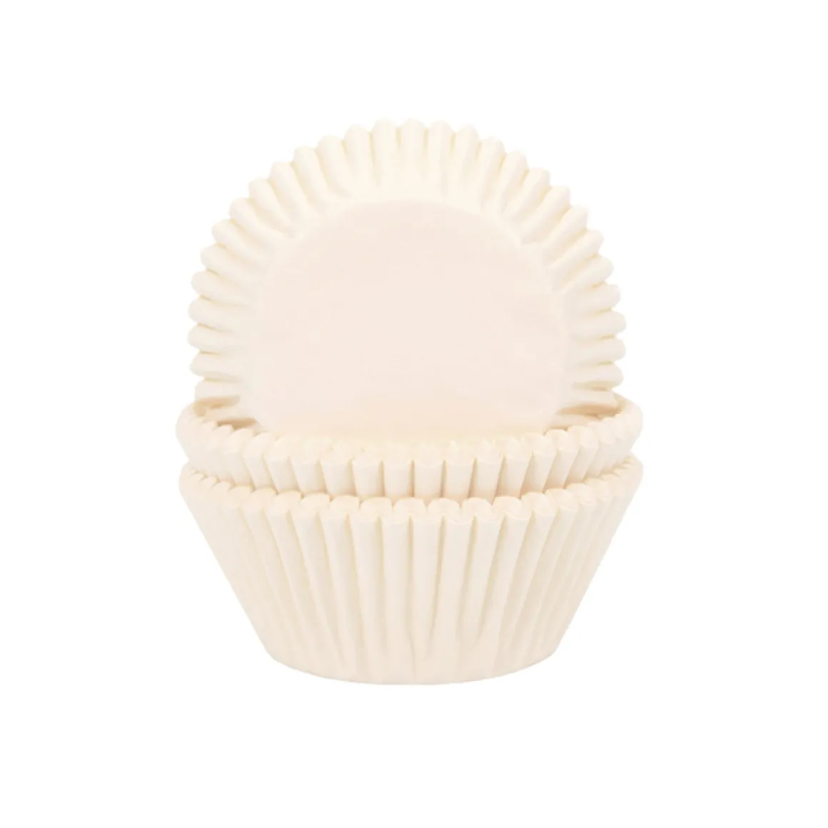 Cupcake Vormpjes HoM Ivoor 50x33mm. 50st.