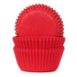 Cupcake Vormpjes HoM MINI Dieprood 35x23mm. 500st.