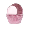 Cupcake Vormpjes HoM MINI Folie Baby Roze 33x20mm. 36st.