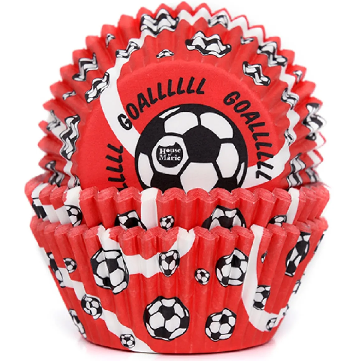 Cupcake Vormpjes HoM Voetbal 50x33mm. 50st.