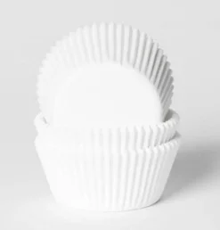 Cupcake Vormpjes HoM Wit 50x33mm. 50st.