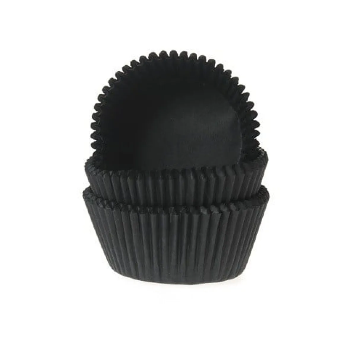 Cupcake Vormpjes HoM Zwart 50x33mm. 500st.