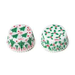 Cupcake Vormpjes Kerstboom & Hulst Ø50x32(h) mm 36 stuks