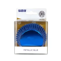 Cupcake Vormpjes PME Metallic Blauw 30 stuks