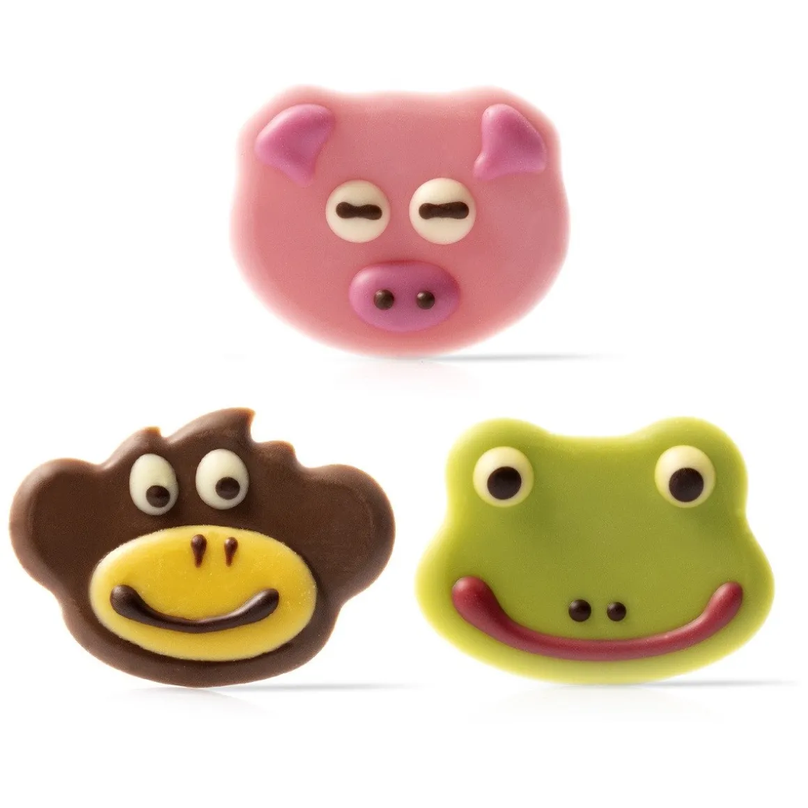 Dobla Chocoladedecoratie Dierengezichten (108 stuks)