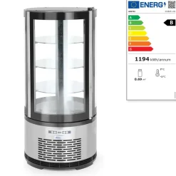 Hendi Arktic Gebaksvitrine Rond 100 Liter