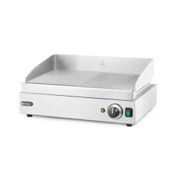 Hendi Bakplaat half geribbeld 1/2 glad 1/2 geribd 230V/2400W