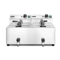 Hendi Friteuse met aftapkraan - 2 x 8L