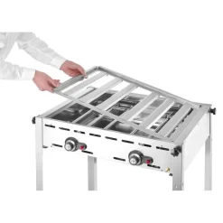 Hendi Green Fire 2 branders incl. bakplaat + GN 1/1 rooster