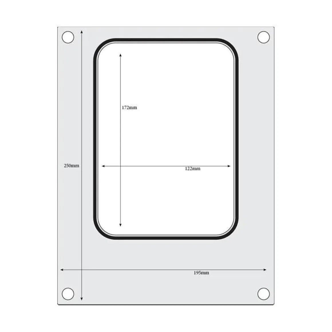 Hendi Traysealer matrix container 187x137 mm