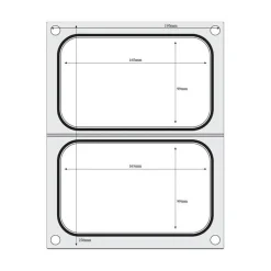 Hendi Traysealer matrix 2x container 178x113 mm
