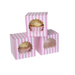 HoM Cupcake Doosje 1 Circus (incl. tray met venster) 3st.