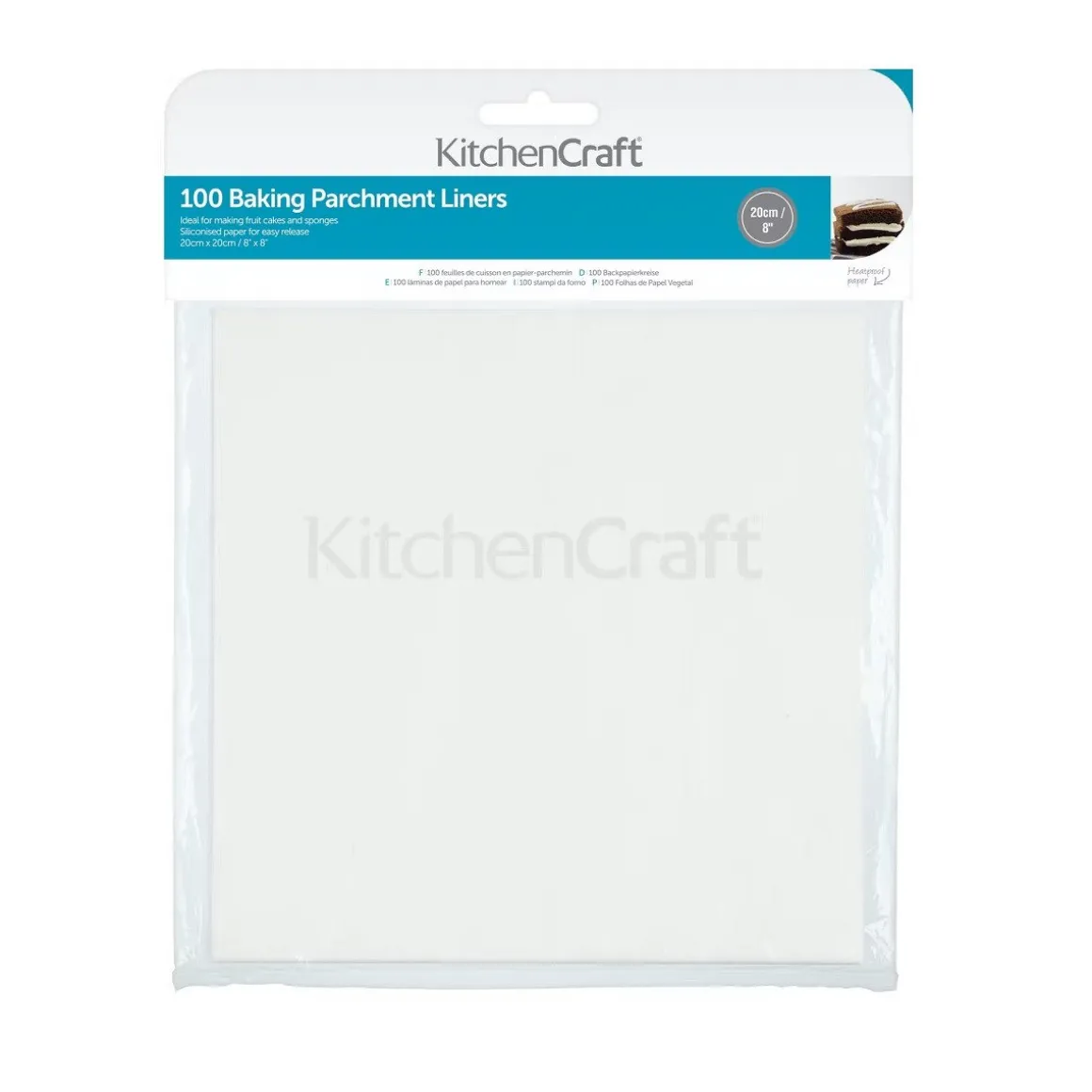 Kitchen Craft Bakpapier 20x20cm 100st.