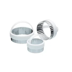 Kitchen Craft Uitsteker Set/3 Rond Gekarteld RVS